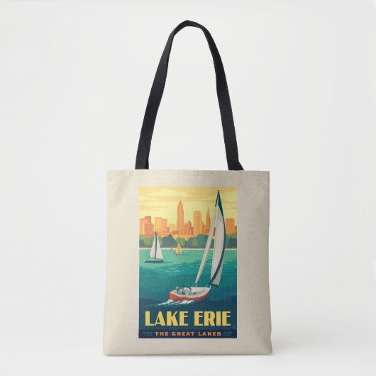 Grote Meren | Lake Erie Tote Bag (Voorkant)