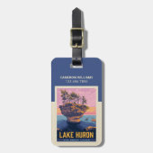 Grote Meren | Lake Huron Bagagelabel (Voorkant verticaal)
