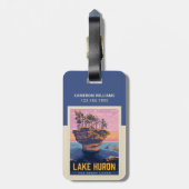 Grote Meren | Lake Huron Bagagelabel (Achterkant verticaal)