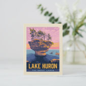 Grote Meren | Lake Huron Briefkaart (Staand voorkant)