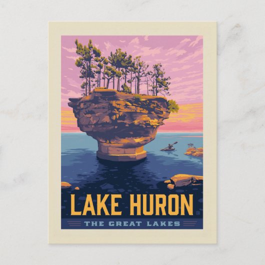 Grote Meren | Lake Huron Briefkaart (Voorkant)