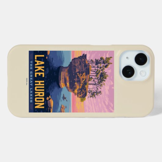 Grote Meren | Lake Huron Case-Mate iPhone Case (Achterkant (horizontaal))