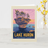 Grote Meren | Lake Huron Kaart (Gele Bloem)
