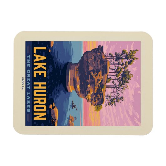 Grote Meren | Lake Huron Magneet (Horizontaal)