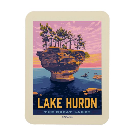 Grote Meren | Lake Huron Magneet (Verticaal)