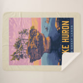 Grote Meren | Lake Huron Sherpa Deken (Voorkant (horizontaal))