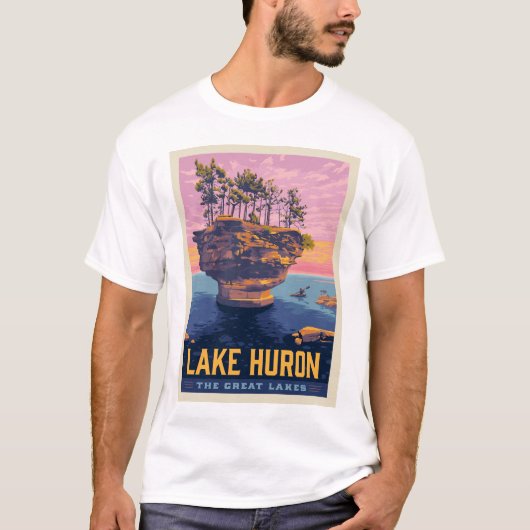 Grote Meren | Lake Huron T-shirt (Voorkant)