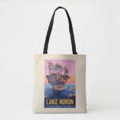 Grote Meren | Lake Huron Tote Bag (Voorkant)