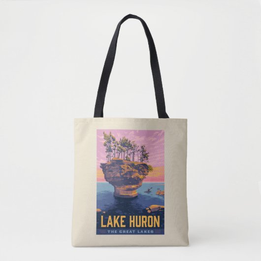 Grote Meren | Lake Huron Tote Bag (Voorkant)