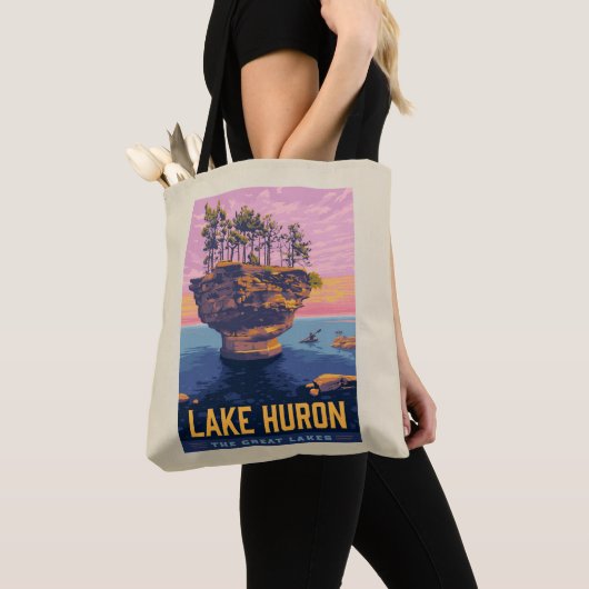 Grote Meren | Lake Huron Tote Bag (Dichtbij)
