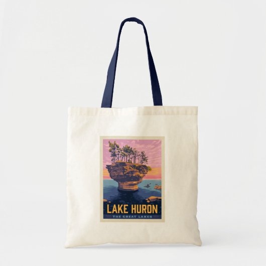 Grote Meren | Lake Huron Tote Bag (Voorkant)