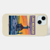 Grote Meren | Lake Michigan Case-Mate iPhone Case (Achterkant (horizontaal))