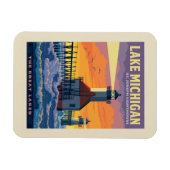 Grote Meren | Lake Michigan Magneet (Horizontaal)