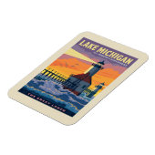 Grote Meren | Lake Michigan Magneet (Linkerzijde)