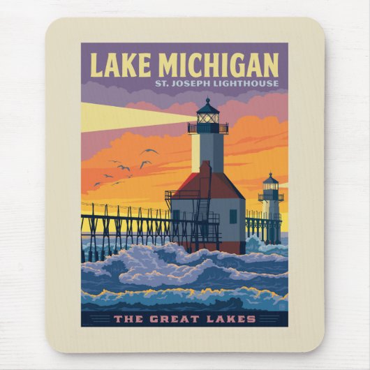 Grote Meren | Lake Michigan Muismat (Voorkant)