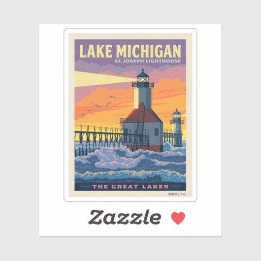Grote Meren | Lake Michigan Sticker (Vel)
