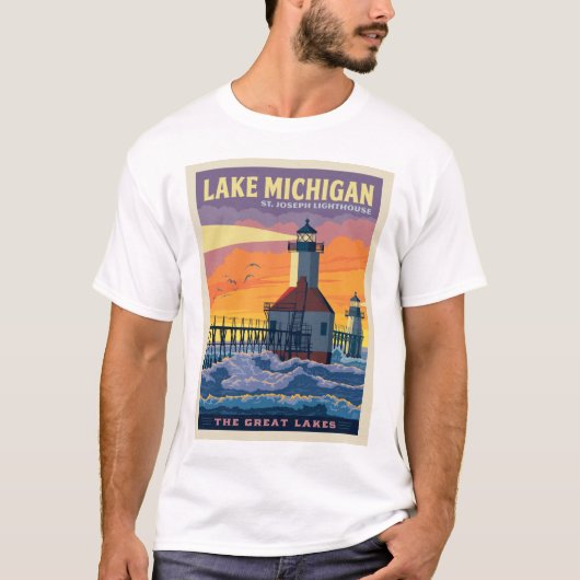 Grote Meren | Lake Michigan T-shirt (Voorkant)
