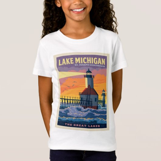 Grote Meren | Lake Michigan T-shirt (Voorkant)