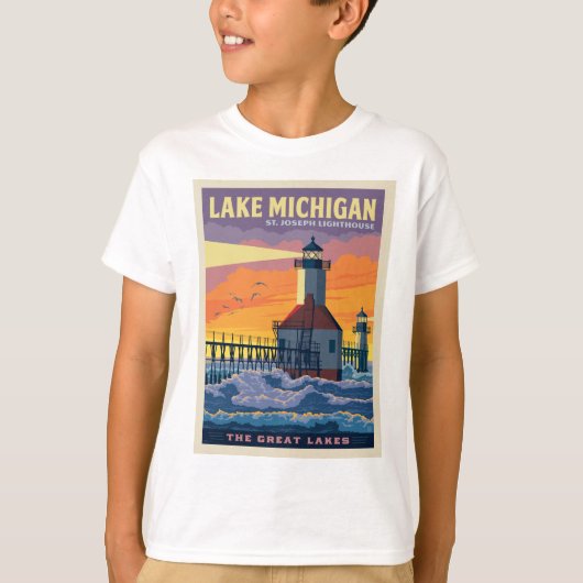 Grote Meren | Lake Michigan T-shirt (Voorkant)