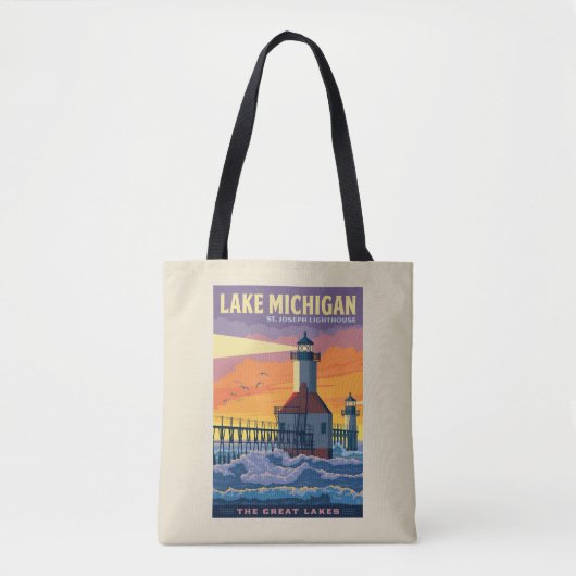 Grote Meren | Lake Michigan Tote Bag (Voorkant)