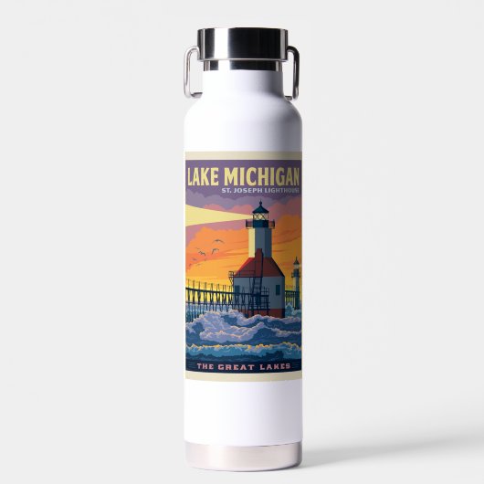 Grote Meren | Lake Michigan Waterfles (Voorkant)