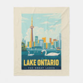 Grote Meren | Lake Ontario Fleece Deken (Voorkant)