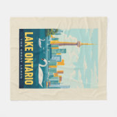 Grote Meren | Lake Ontario Fleece Deken (Voorkant (Horizontaal))