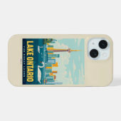 Grote Meren | Lake Ontario iPhone 15 Case (Achterkant horizontaal)