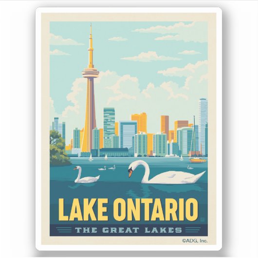 Grote Meren | Lake Ontario Sticker (Voorkant)