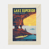 Grote Meren | Lake Superior Fleece Deken (Voorkant)