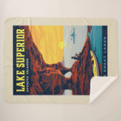 Grote Meren | Lake Superior Sherpa Deken (Voorkant (horizontaal))