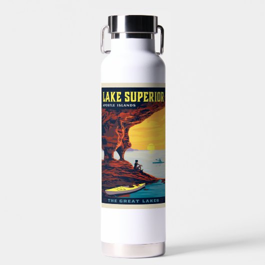 Grote Meren | Lake Superior Waterfles (Voorkant)