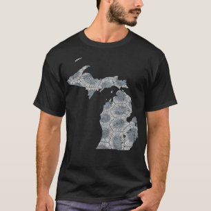Grote Meren Mannen Vormt zomer Petoskey Stone T-shirt