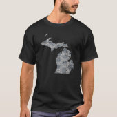 Grote Meren Mannen Vormt zomer Petoskey Stone T-shirt (Voorkant)