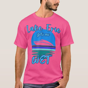 Grote meren meer eten me nat Funny Motor Boat T-shirt