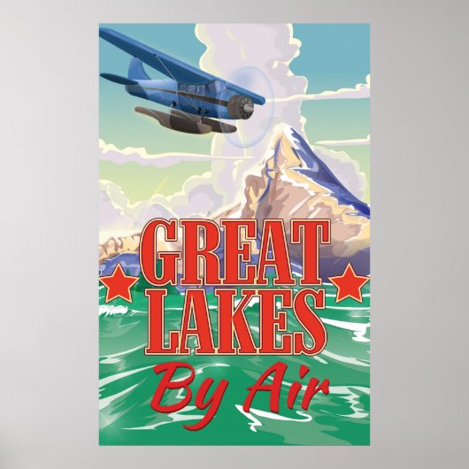 Grote meren oud poster. poster (Voorkant)
