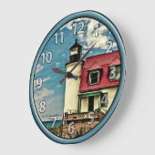 Grote meren Pt. Betsie vuurtoren op het meer van M Klok (Hoek)