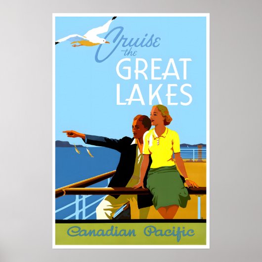 Grote Meren Reisposter Cruiseschip Muur Kunst Poster (Voorkant)