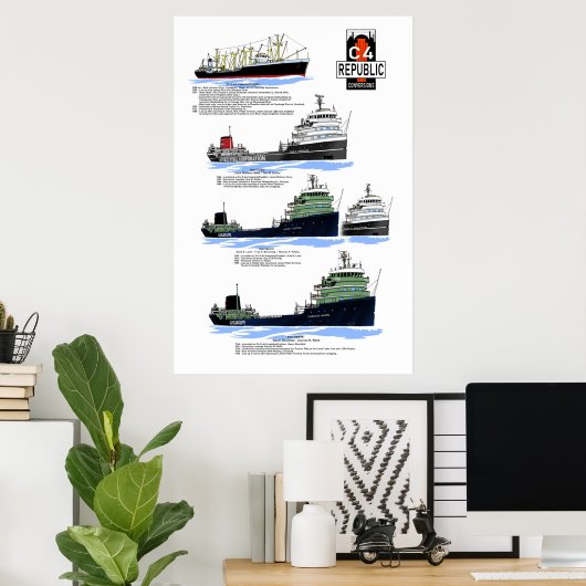 Grote Meren Republiek C4 Omzettingen Poster (Thuiskantoor)