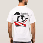 Grote Meren Scheepswrak Duiken T-shirt (Achterkant)