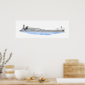 Grote Meren schors Menominee en tug Olive L. Moore Poster (Keuken)