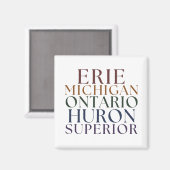 Grote Meren Staat magneetvoorraad Stuffer Magneet (Voorkant / Achterkant)