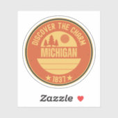 Grote Meren Staat - Michigan Avontuur Sticker (Vel)
