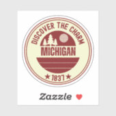 Grote Meren Staat - Michigan Avontuur Sticker (Vel)