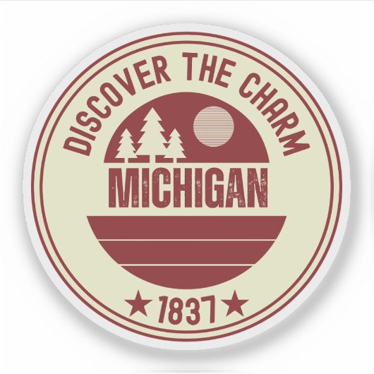 Grote Meren Staat - Michigan Avontuur Sticker (Voorkant)