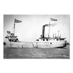 Grote meren steamer Pierce McLouth Foto Afdruk
