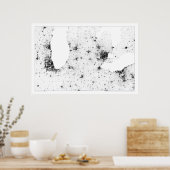 Grote meren Steden Census Dotmap Poster (Keuken)
