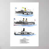 Grote Meren stoomboot Stad Toledo Poster (Voorkant)