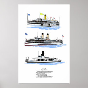 Grote Meren stoomboot Stad Toledo Poster