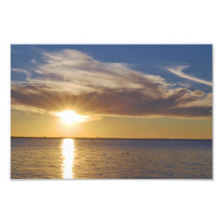 GROTE MEREN SUNSET. FOTO AFDRUK